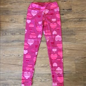 Heart Lularoe Leggings Size OS Brand New